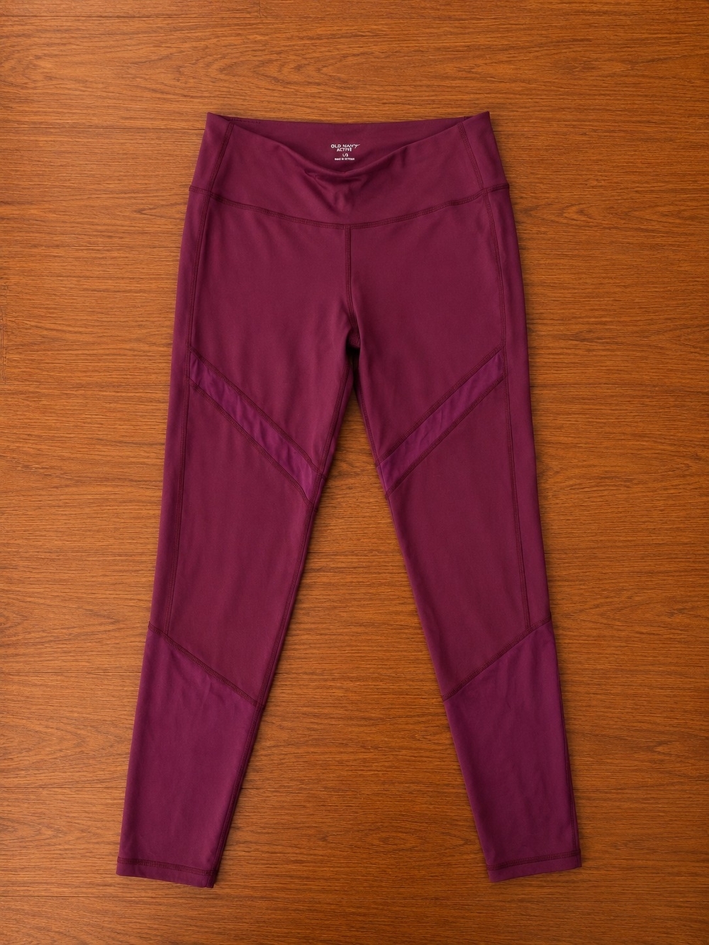 Old Navy Active Women’s Medium Burgundy High Rise Athletic Leggings Workout Yoga